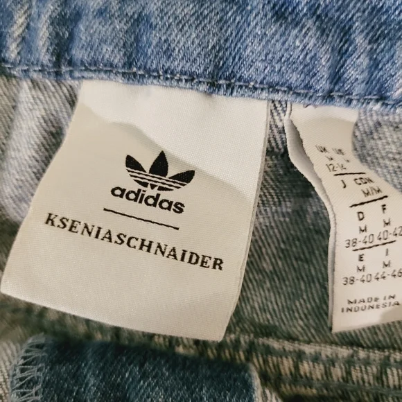 Adidas X KSENIASCHNAIDER Denim Fray Mini Skirt - Picture 7 of 8